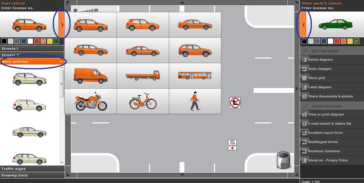 Telephone Lifting A Car Crash With Road Signs. This Illustration